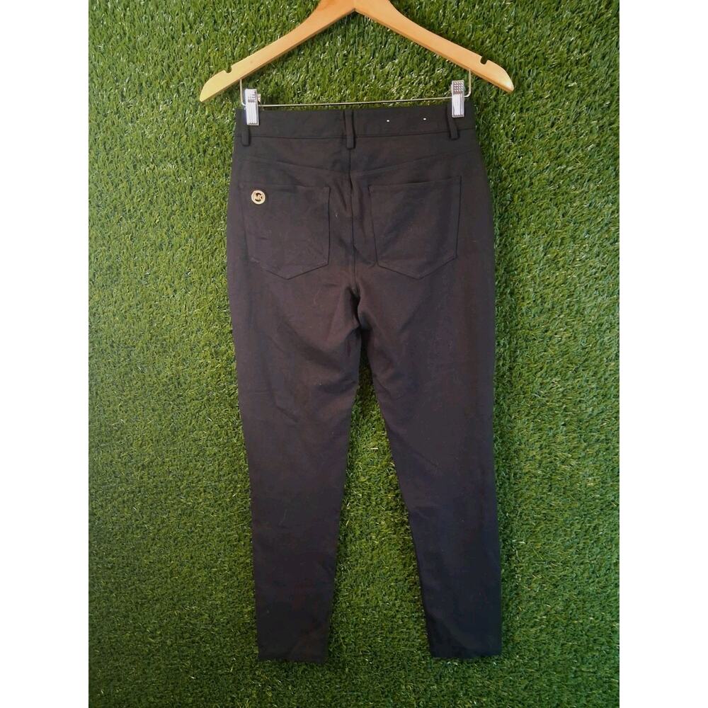 MICHAEL Michael Kors Women's Skinny Pants Black Size S 27" Inseam Mid-Rise Logo - Picture 3 of 10